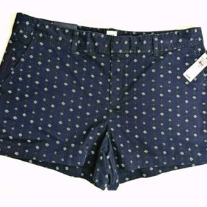 New Gap Womens Blue Stretch Mid Rise 3" Shorts